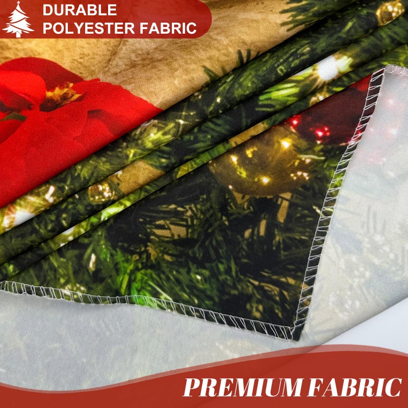 Haboke 8x6ft Christmas Fireplace Theme Backdrop for Photography Tree Sock Decorations for Xmas Party Supplies Photo Background Pictures Banner Studio Decor Booth Props - Image 4